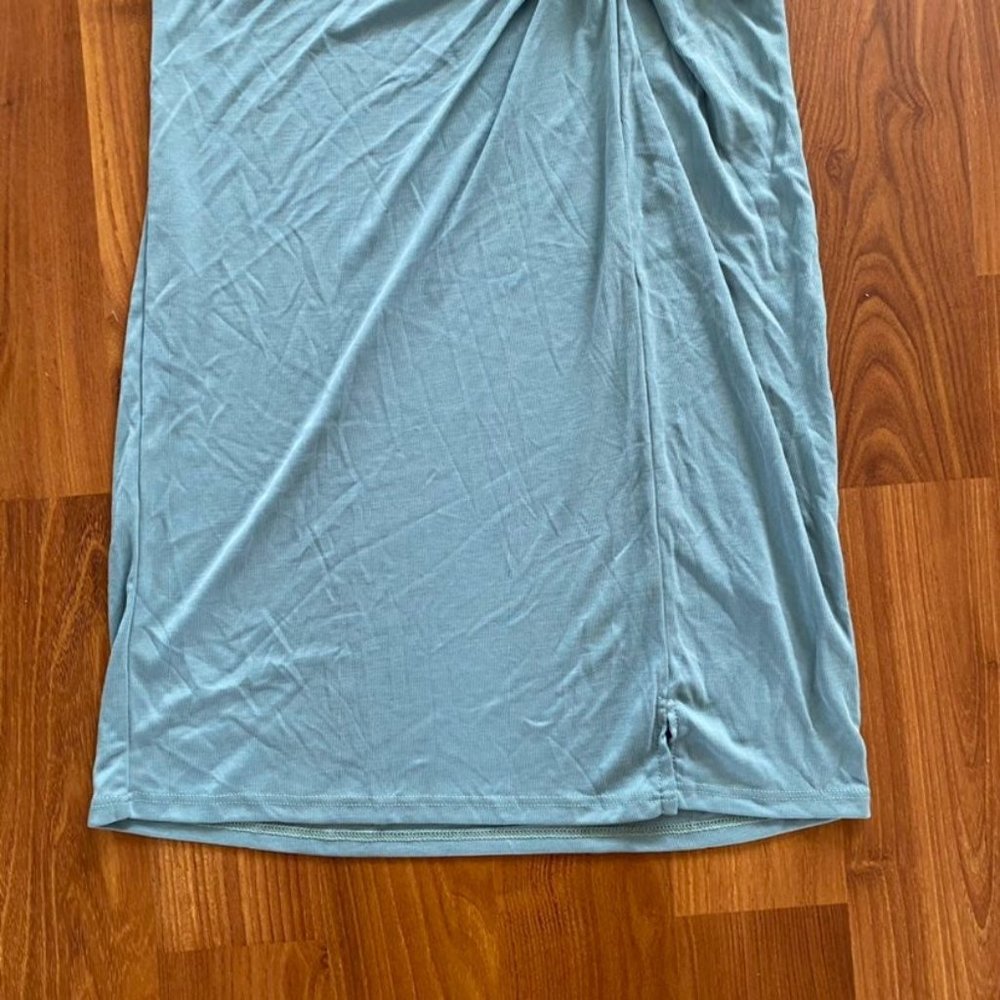 Mint Green Ribbed Mini Dress - Picture 5 of 7